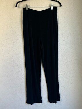 Chicos Travelers Pants sz 2 short (L 12)  Elastic Waist slinky wrinkle free